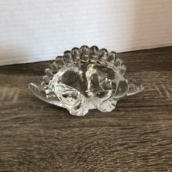 Vtg Clear Glass Dinosaur Paperweight - Picture 4 of 14